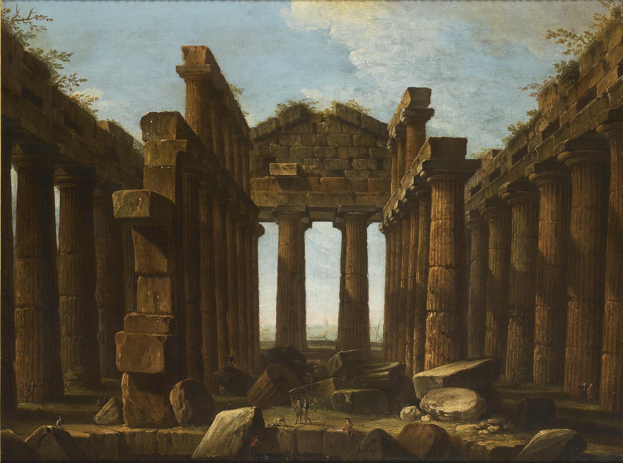 Interior of the Temple of Poseidon at Paestum